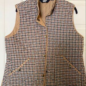 Lands’ End Primaloft Equestrian Check Vest Women’s Medium